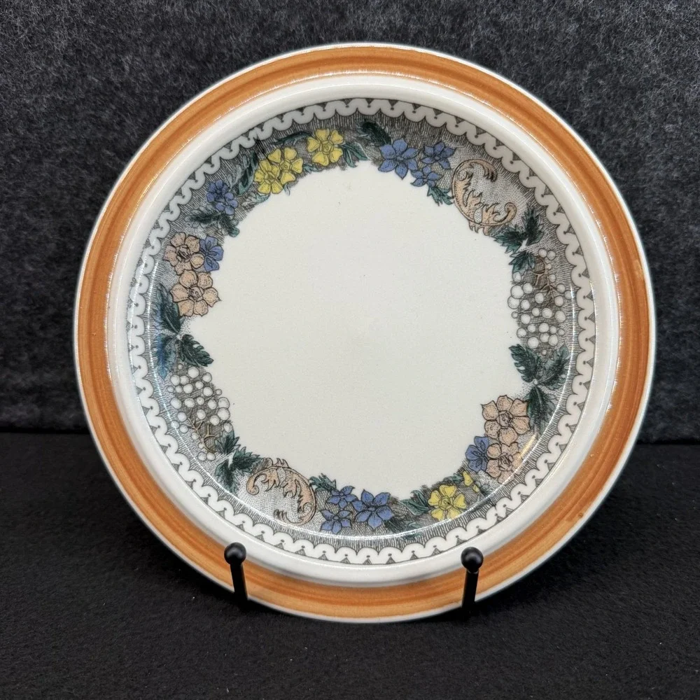 Vintage Goebel COUNTRY BURGUND‎ Individual Salad Plate West Germany 7 3/4